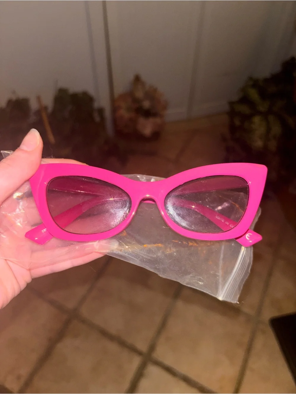 Hot Pink Cat Eye Sunglasses